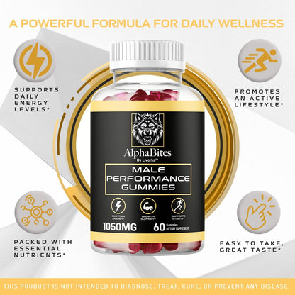 Alpha Bites™ -  Gummies 🔥Rendimiento Masculino🔥