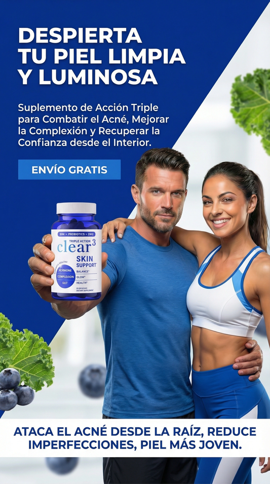 2X1 - Suplemento 3 en 1 para Piel Clara: Zinc, DIM y Probióticos